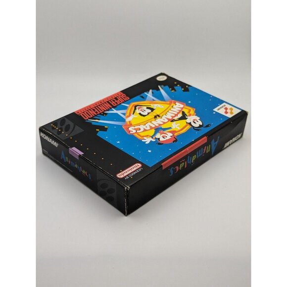Animaniacs (SNES Super Nintendo, 1991 ) w/ Box & Cart ~ Tested & Works VTG - Picture 4 of 12